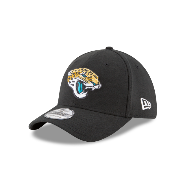 Jacksonville Jaguars NFL New Era Men's Black 39Thirty Team Classic Stretch Fit Hat