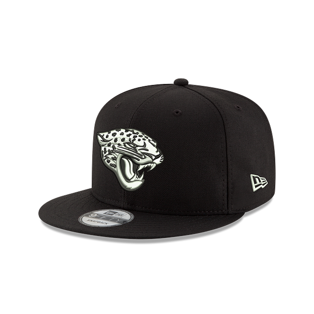 Jacksonville Jaguars NFL New Era Men's Black White 9Fifty Basic Snapback