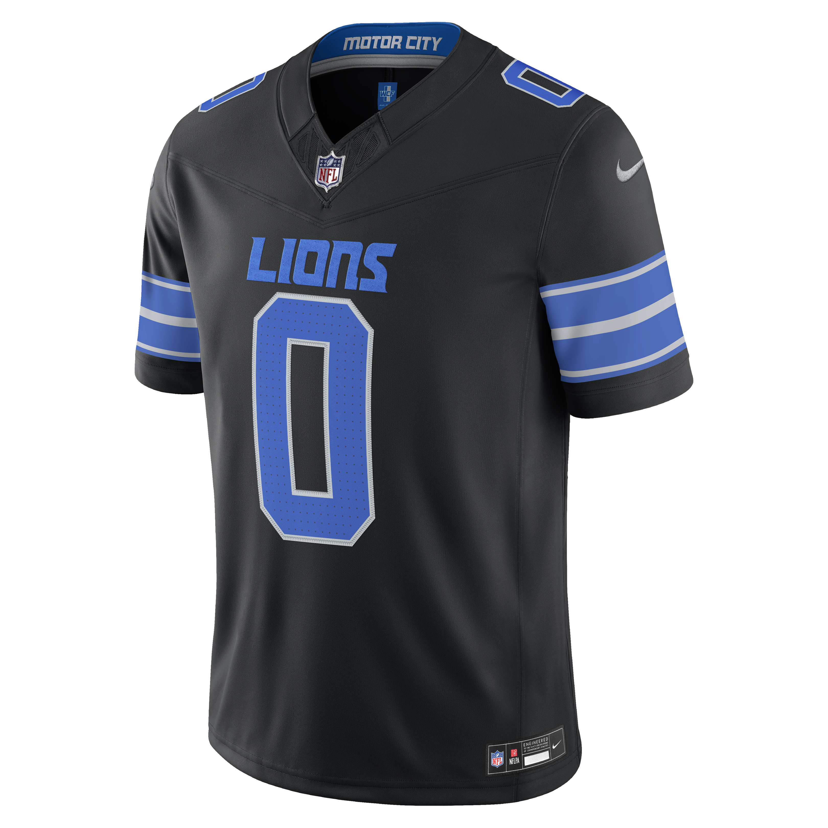 Jahmyr Gibbs Detroit Lions NFL Nike Men's Black Vapor F.U.S.E. Limited Player Sewn 2nd Alternate Jersey