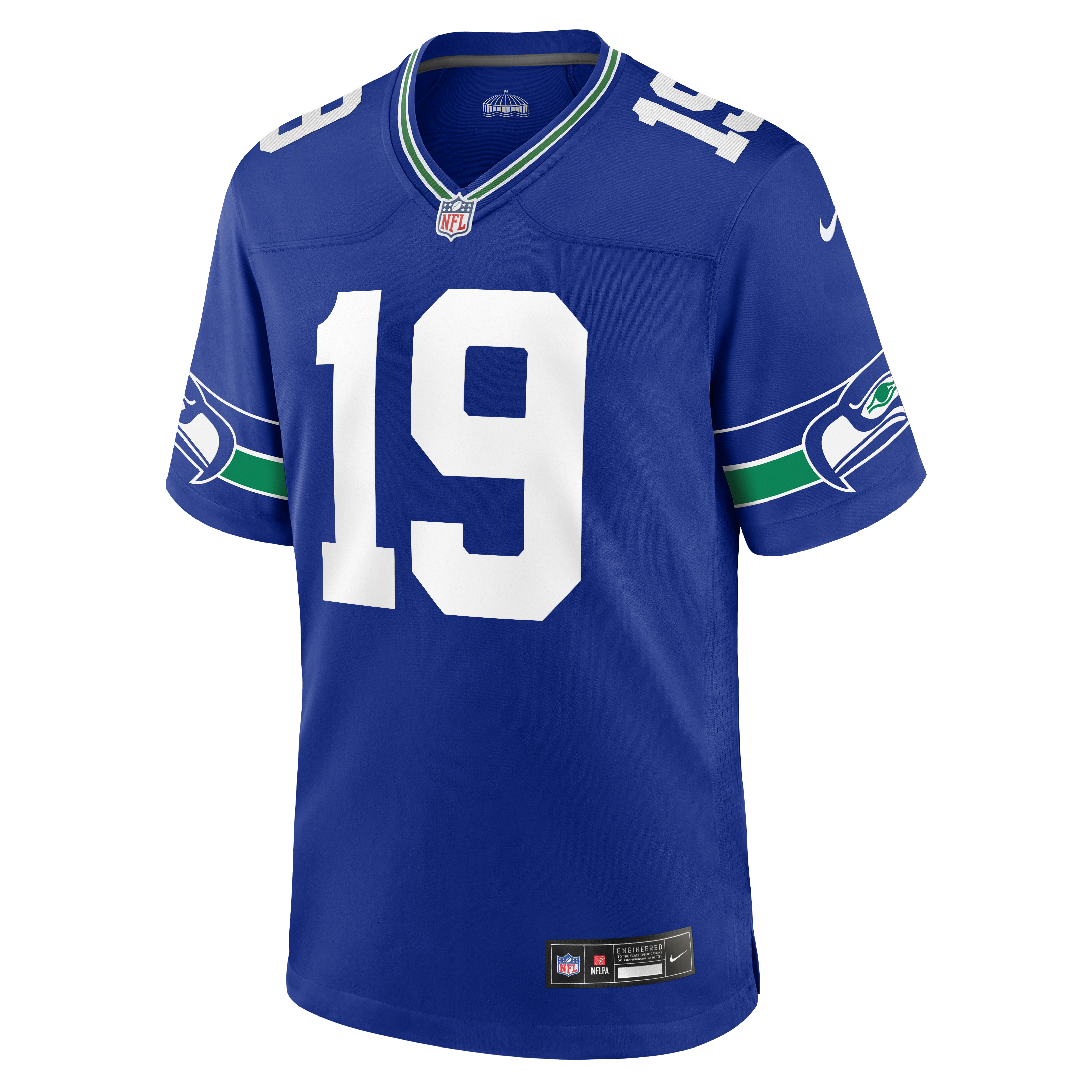 Maillot alternatif bleu royal pour homme des Seahawks de Seattle (NFL) de Jake Bobo, signé Nike