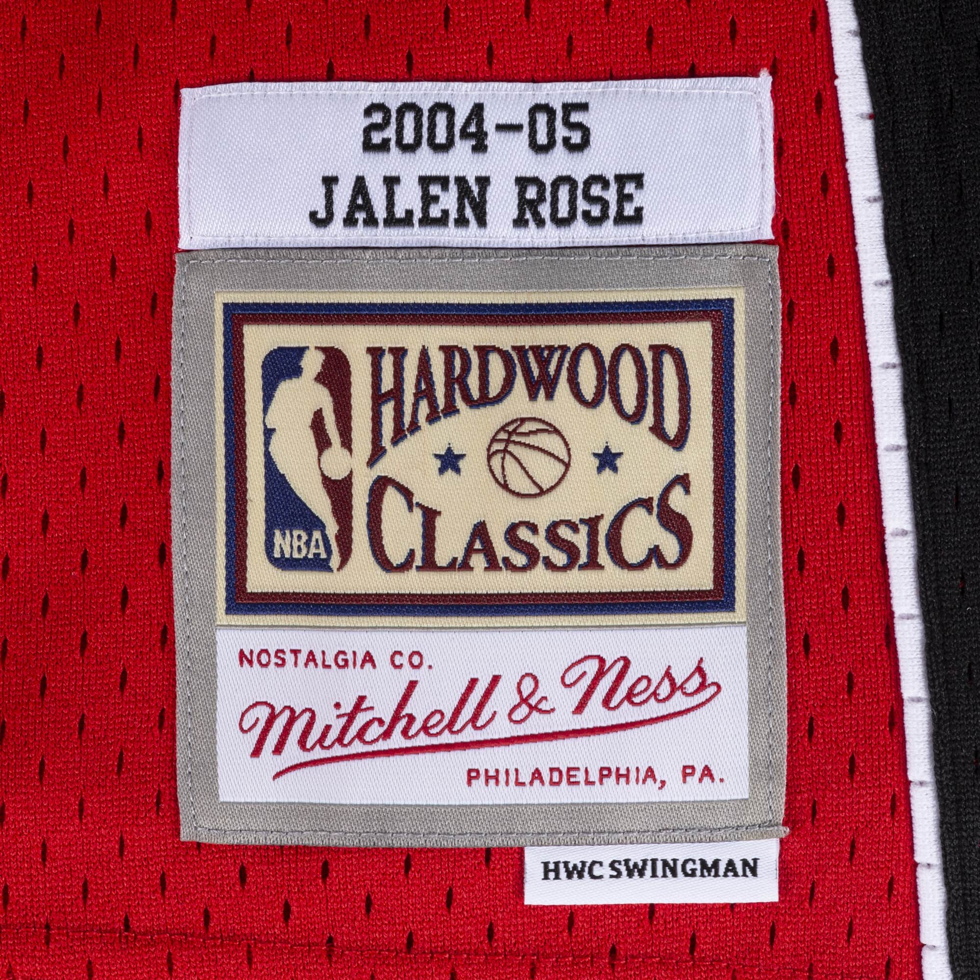 Jalen Rose Toronto Raptors NBA Mitchell & Ness Maillot Swingman Hardwood Classics rouge 2004-05 pour homme