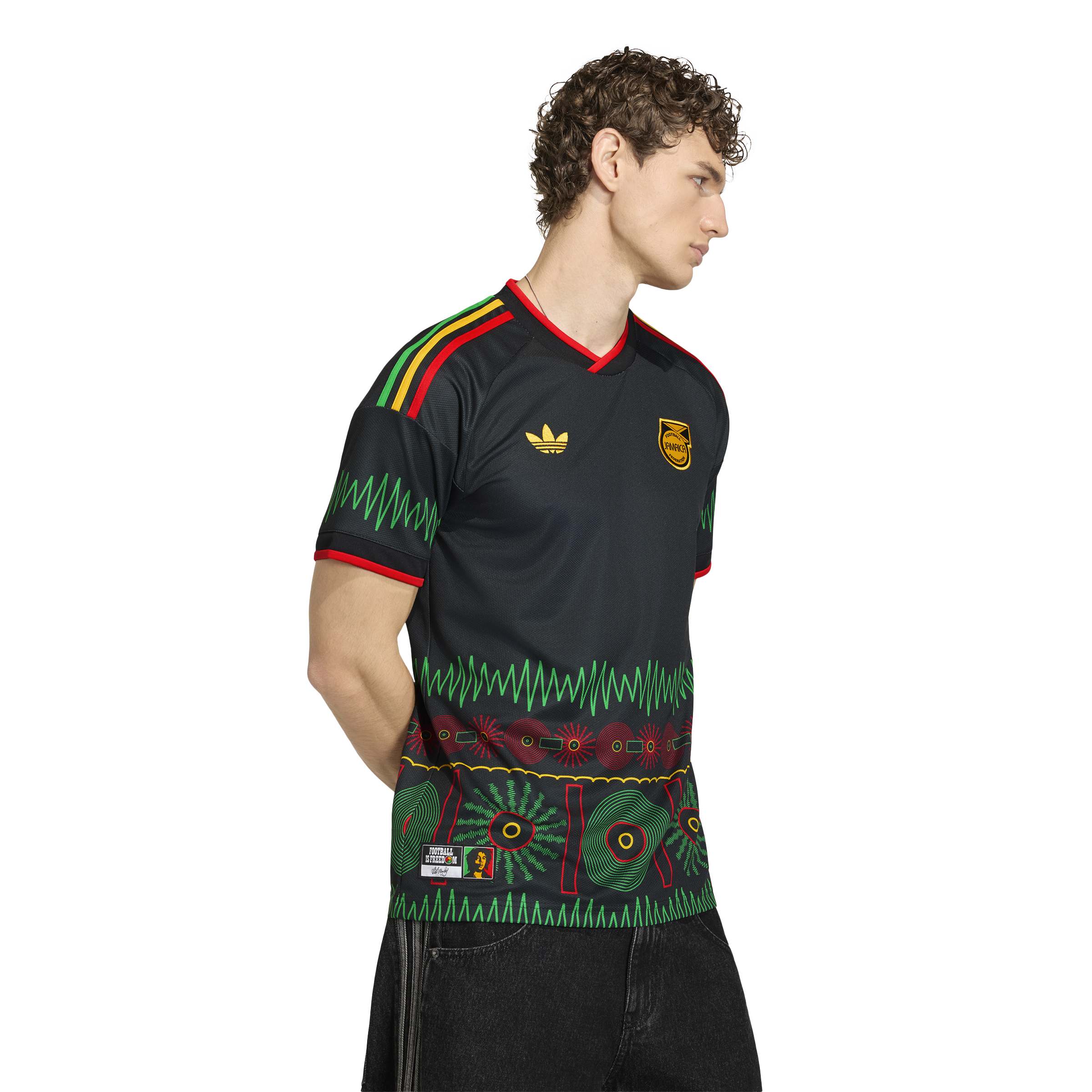 Maillot Extérieur Réplique Homme Adidas FIFA Équipe Nationale Jamaïque Noir 2026