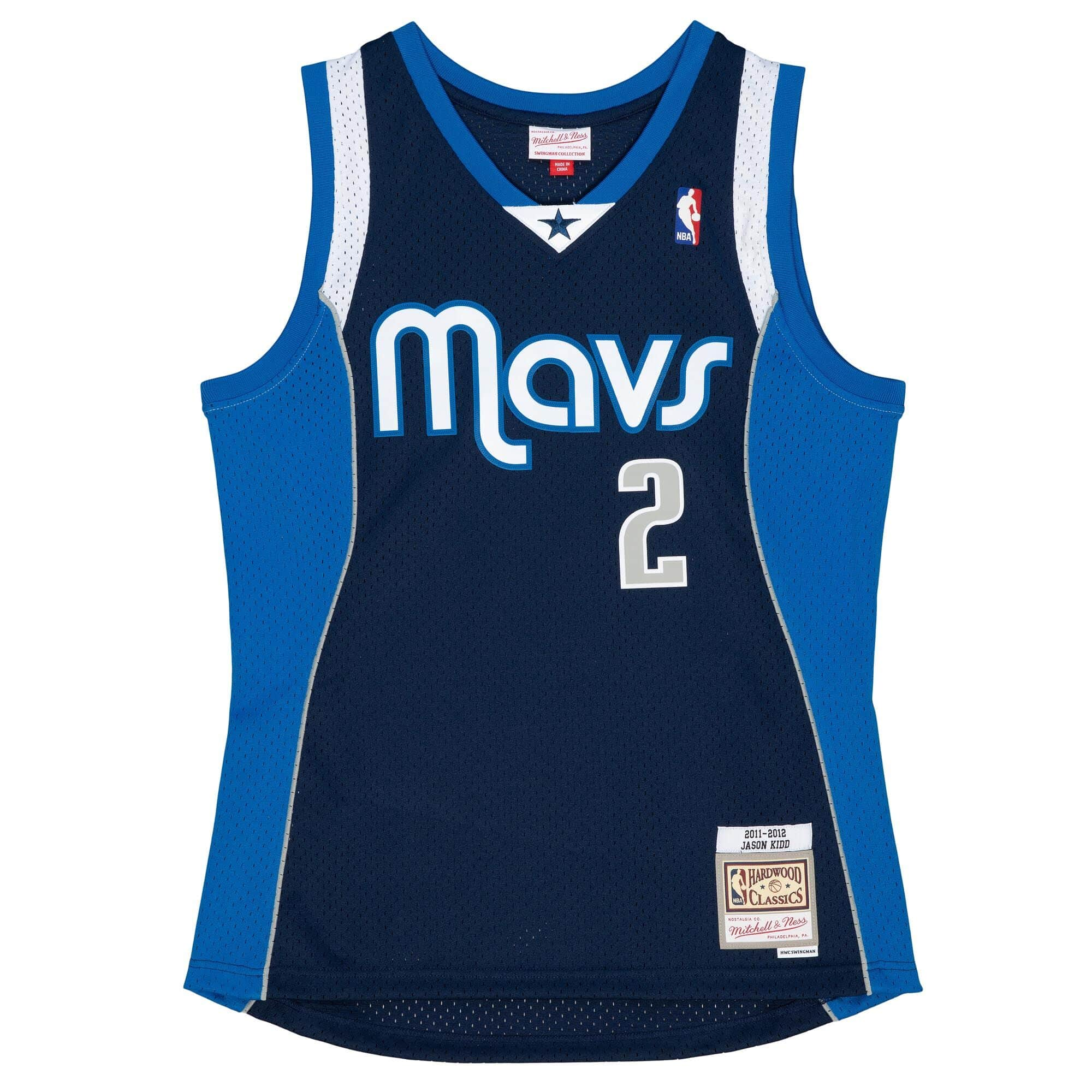 Jason Kidd Dallas Mavericks NBA Mitchell & Ness Men's Navy 2011-12 Hardwood Classics Swingman Jersey