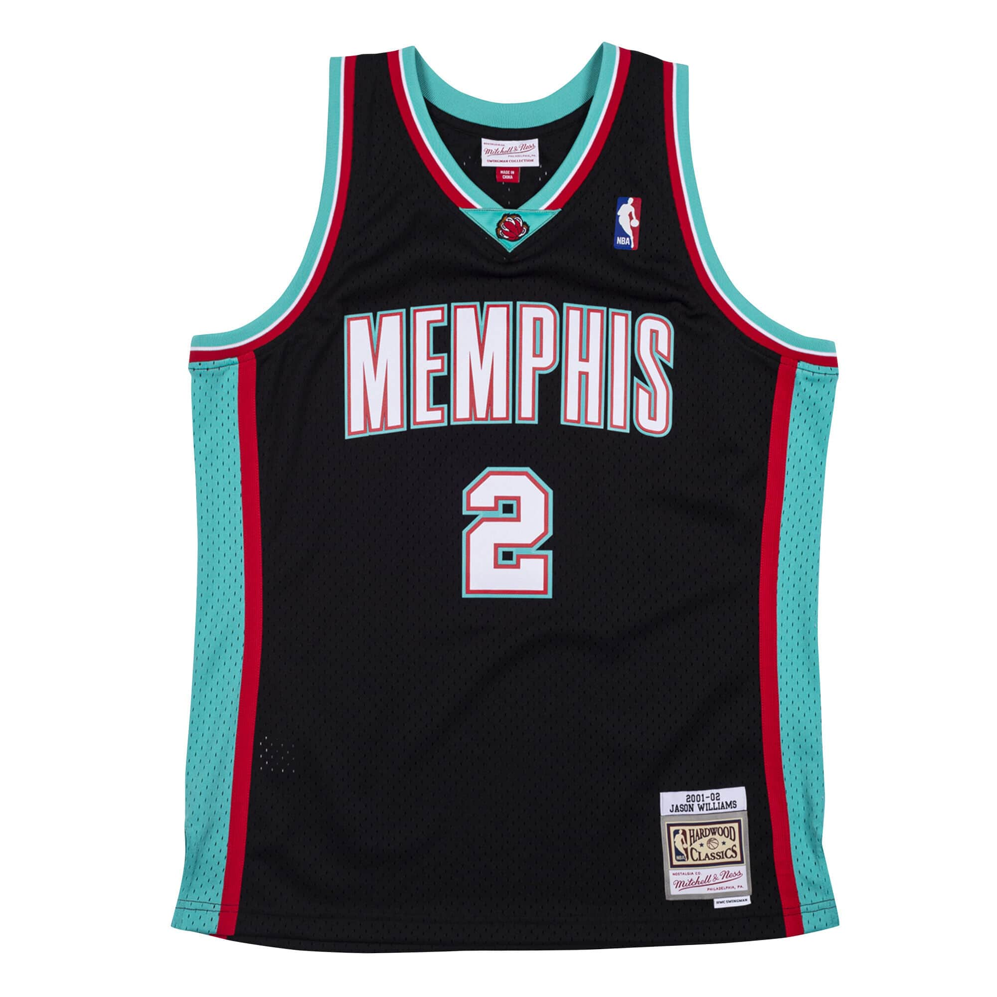 Jason Williams Memphis Grizzlies NBA Mitchell & Ness Men's Black 2001-02 Hardwood Classics Swingman Jersey