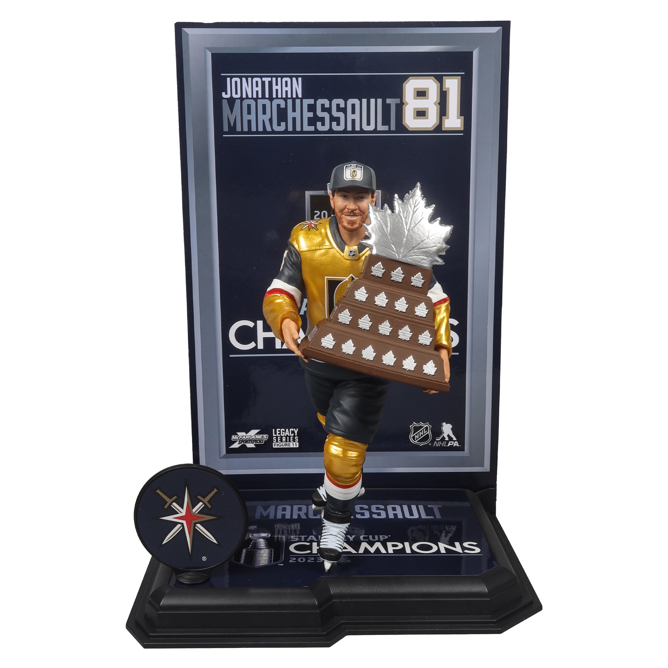 Jonathan Marchessault Golden Knights de Las Vegas NHL McFarlane Toys Trophée Conn Smythe et Coupe Stanley Legacy Series Figurine d'action 7"