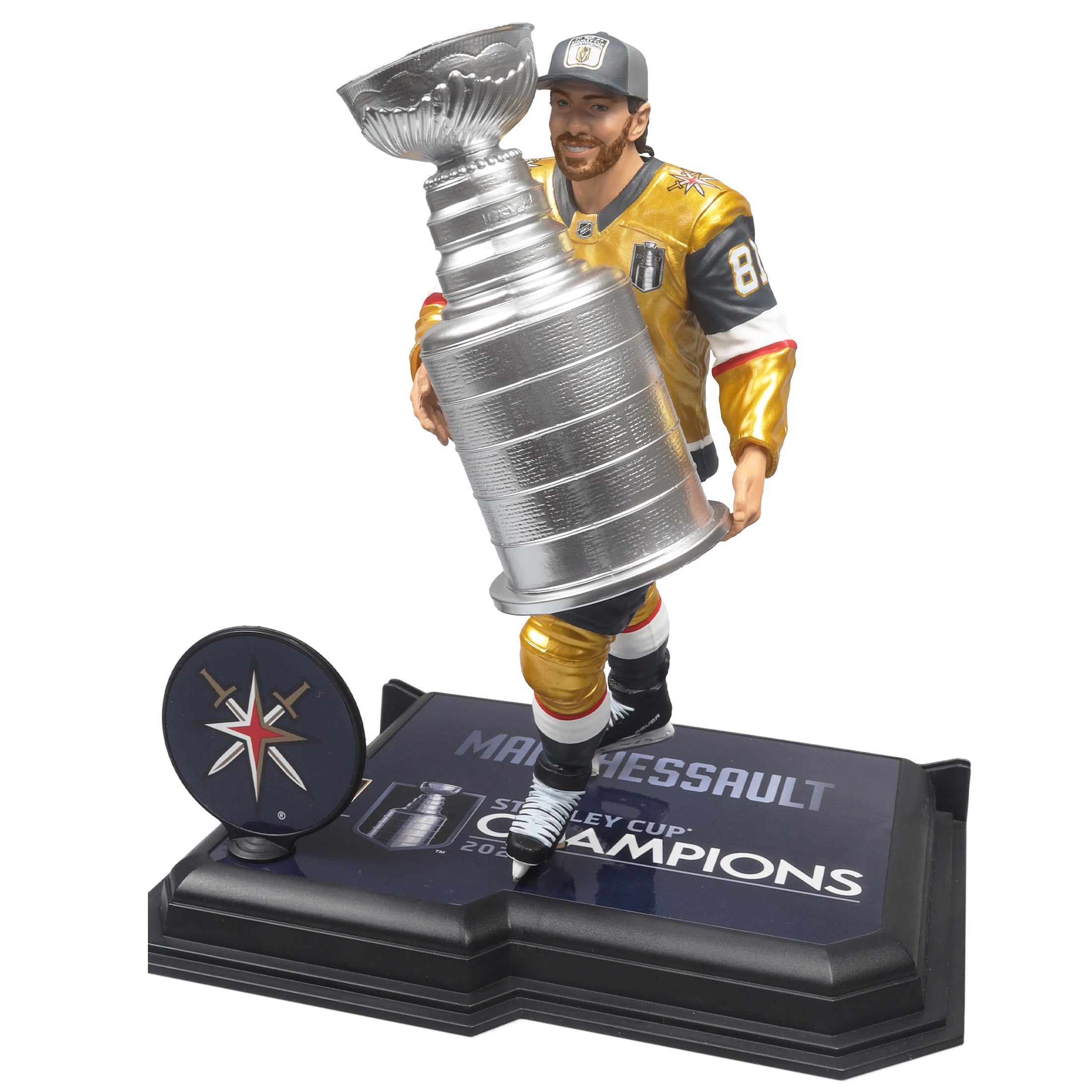 Jonathan Marchessault Golden Knights de Las Vegas NHL McFarlane Toys Trophée Conn Smythe et Coupe Stanley Legacy Series Figurine d'action 7"