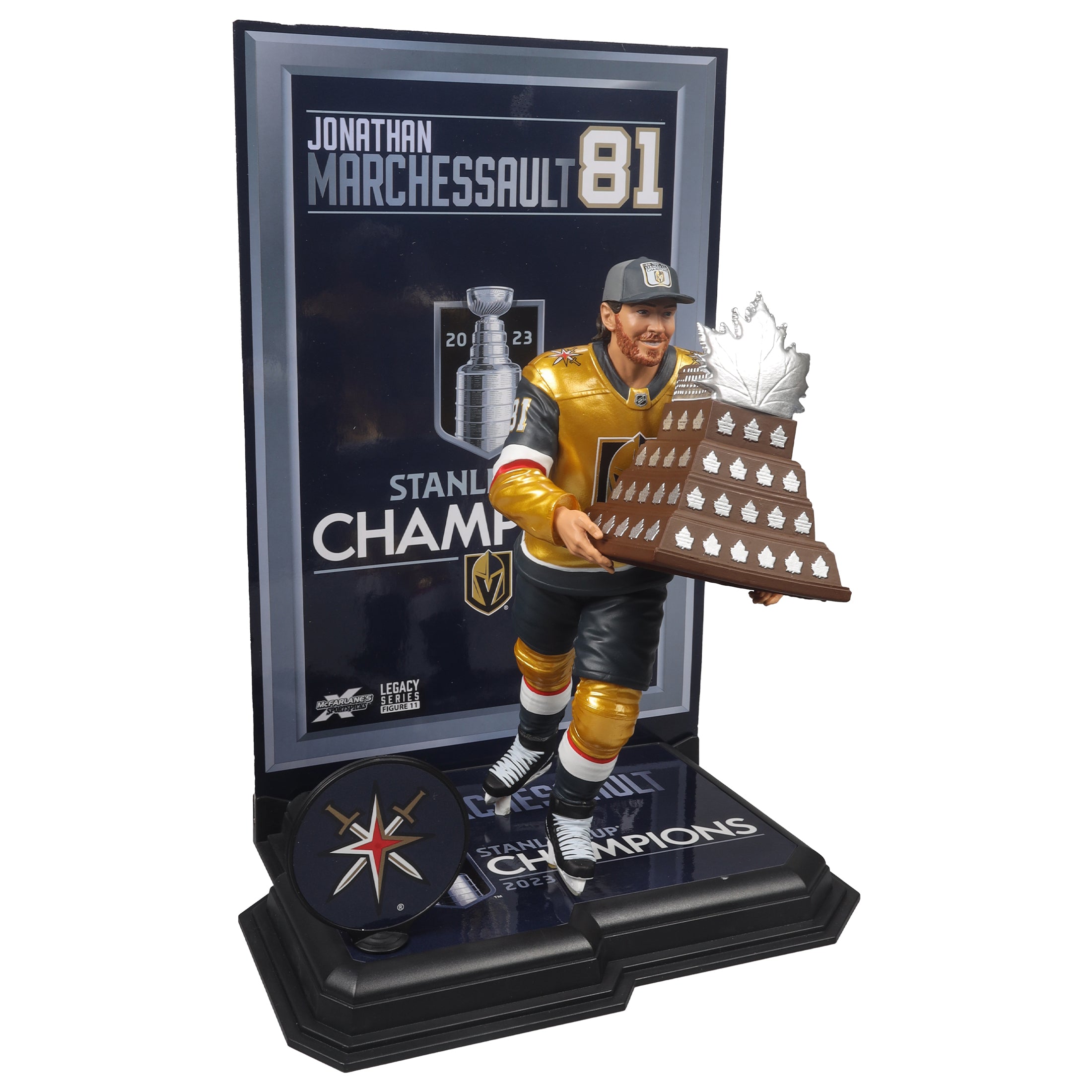 Jonathan Marchessault Golden Knights de Las Vegas NHL McFarlane Toys Trophée Conn Smythe et Coupe Stanley Legacy Series Figurine d'action 7"