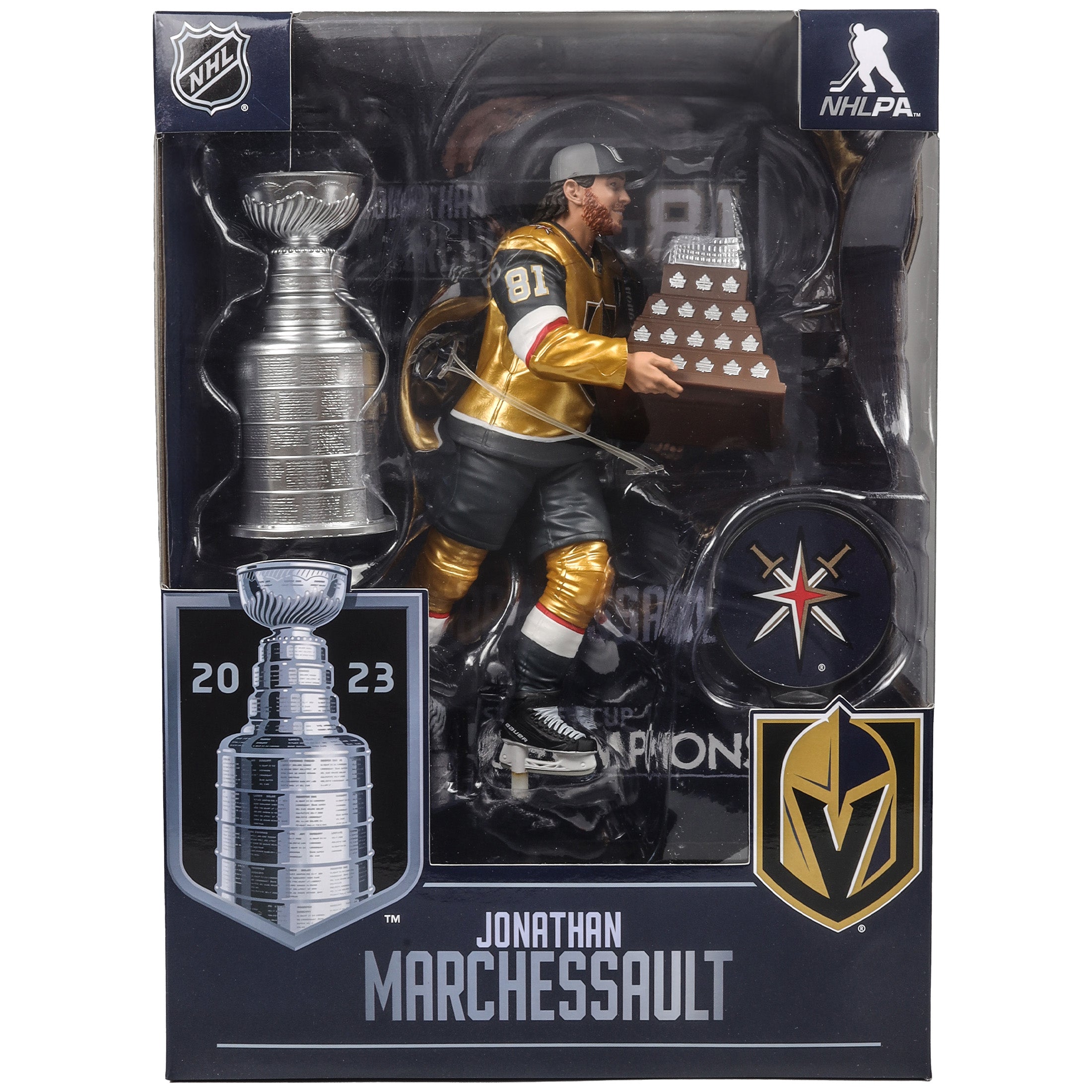 Jonathan Marchessault Golden Knights de Las Vegas NHL McFarlane Toys Trophée Conn Smythe et Coupe Stanley Legacy Series Figurine d'action 7"