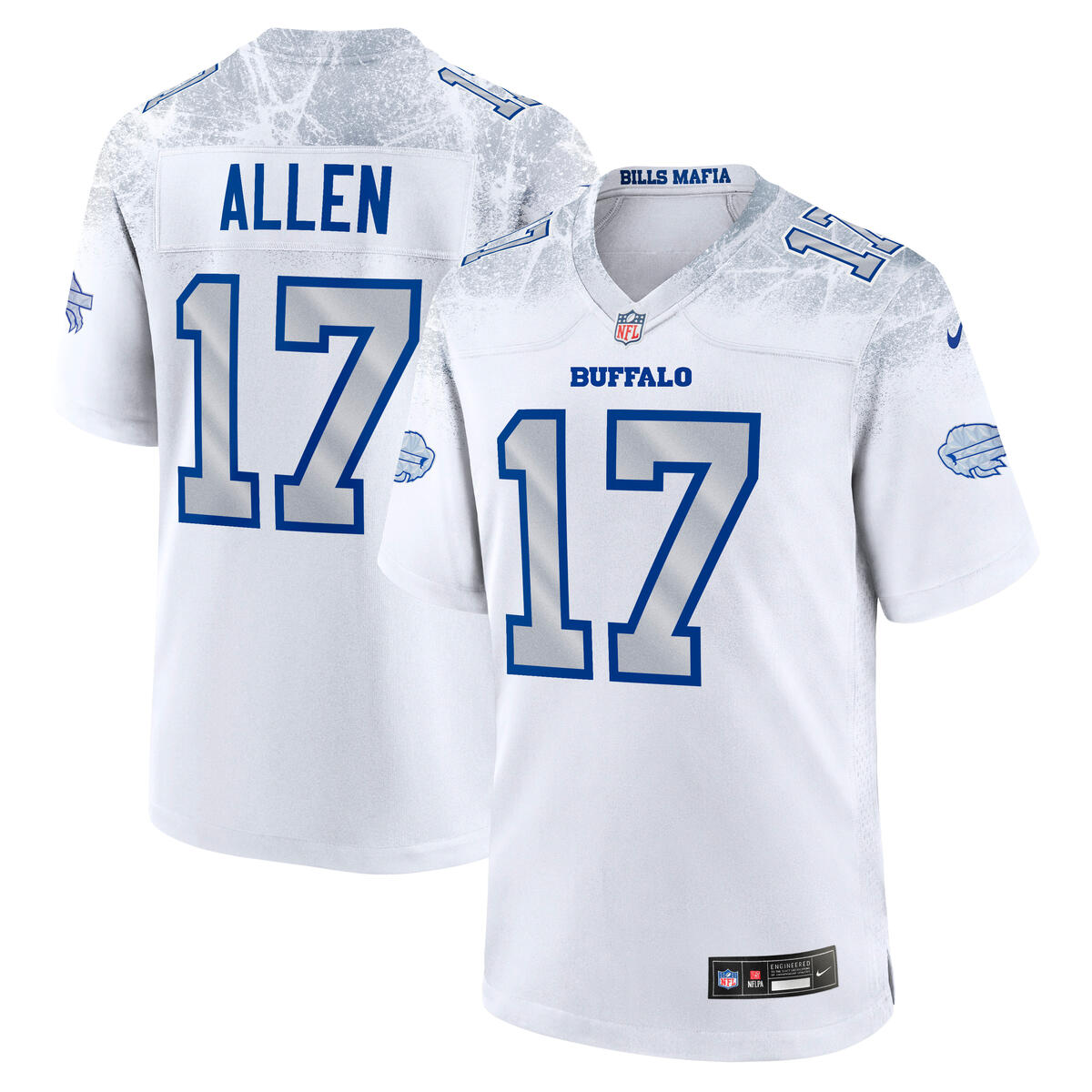 Josh Allen Buffalo Bills NFL Nike Men's White 2025 Rivalries Collection Game Jersey