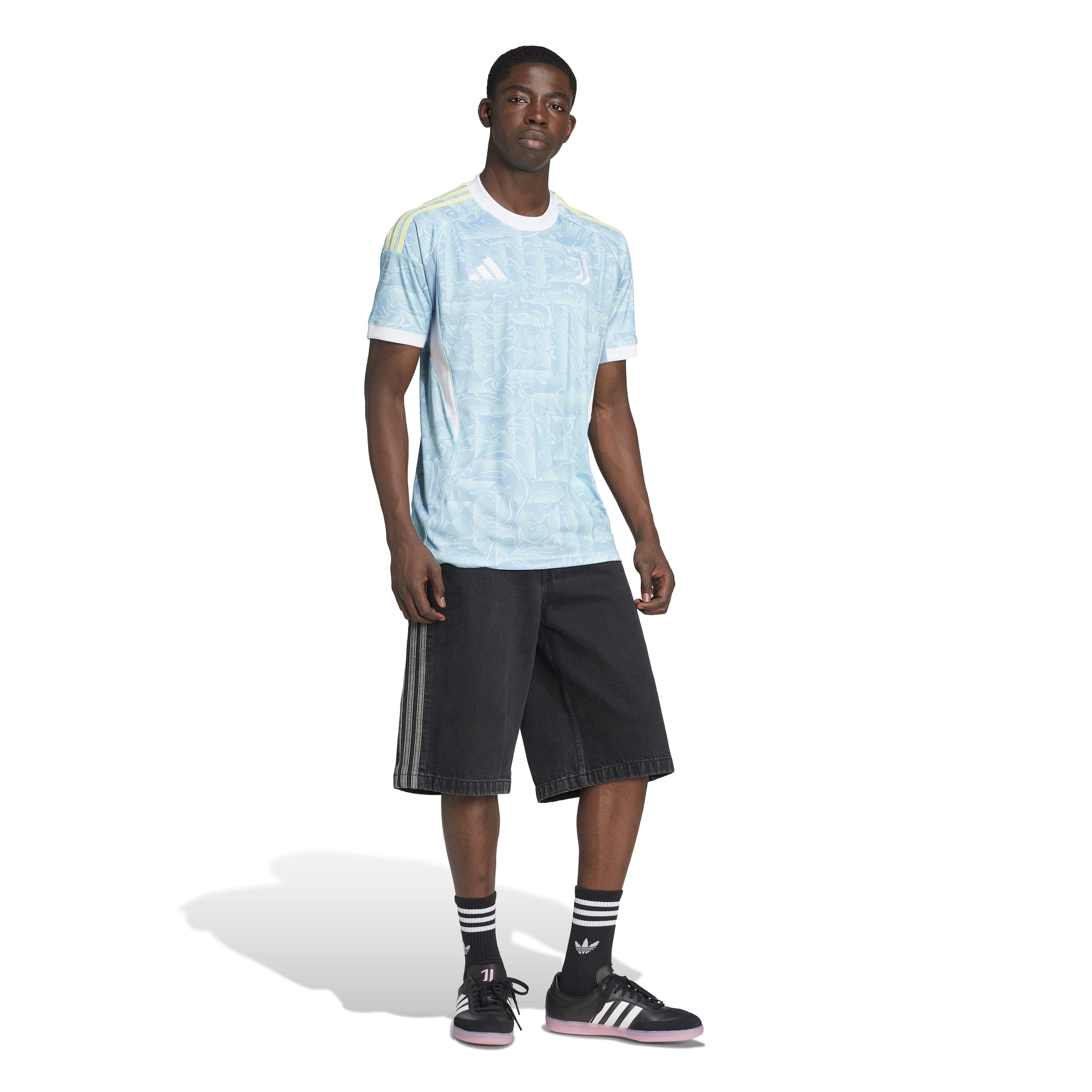 Juventus Serie A Adidas Men's Ash Blue 2025/26 Away Replica Jersey