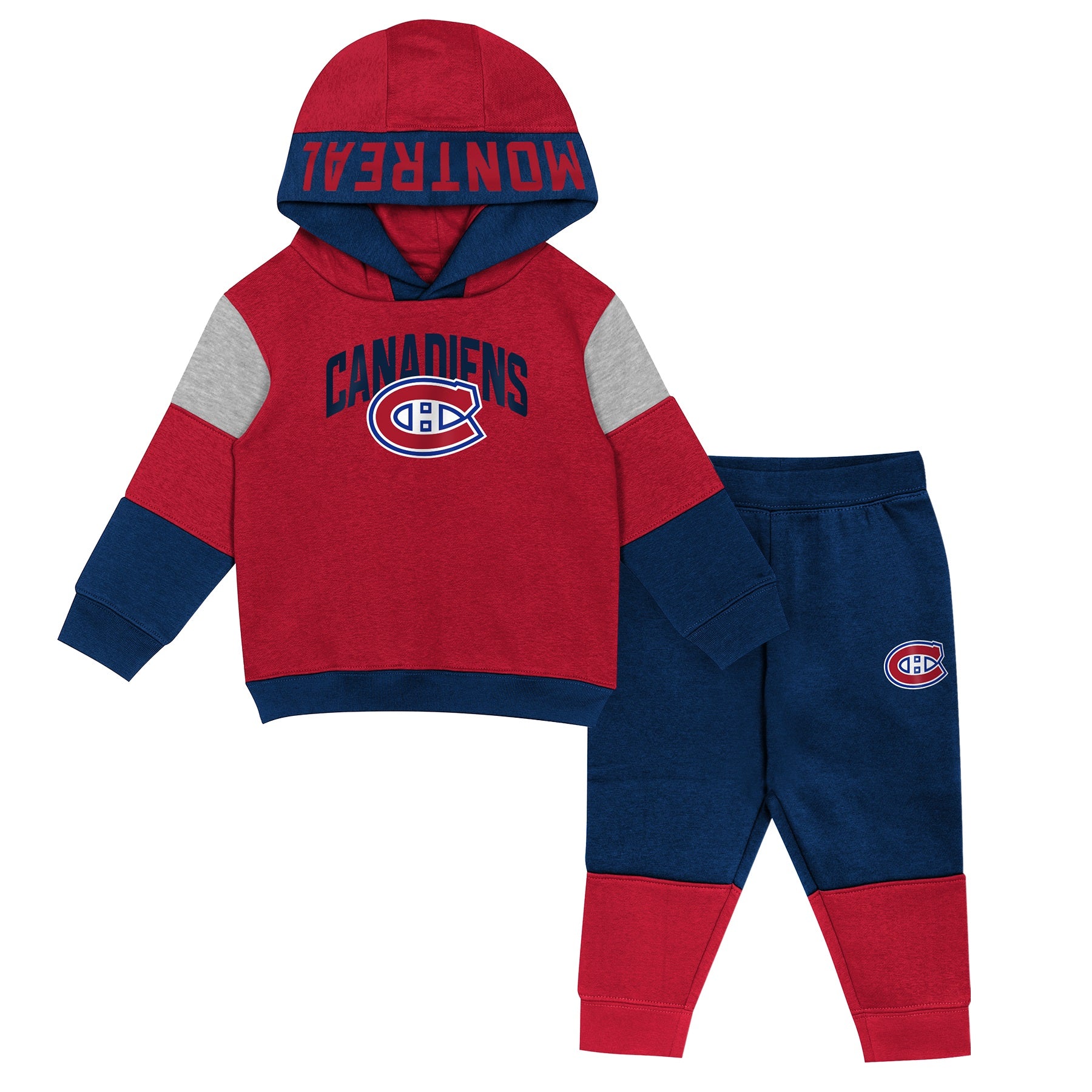 Ensemble sweat à capuche et pantalon rouge Big Skate des Canadiens de Montréal NHL Outerstuff pour enfants