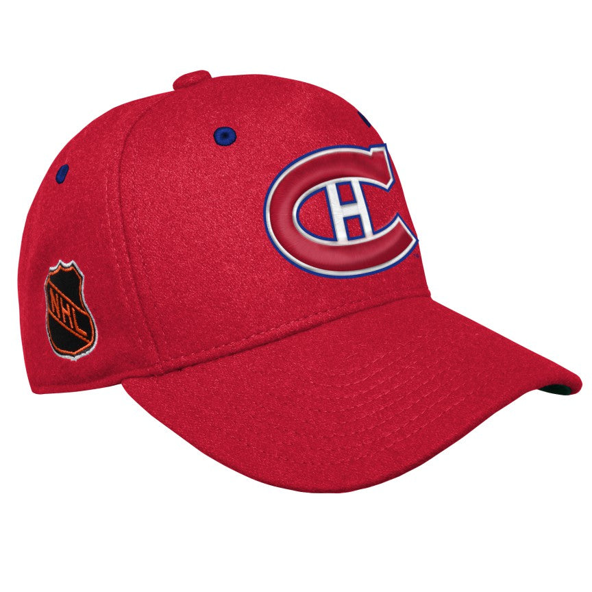 Montreal Canadiens NHL Outerstuff Vintage Youth Red Reissue Precurve Snapback