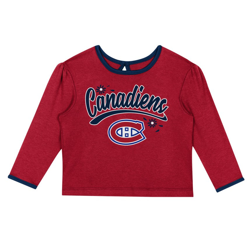 Montreal Canadiens NHL Outerstuff Infant Red Ice Queen Pyjama Set