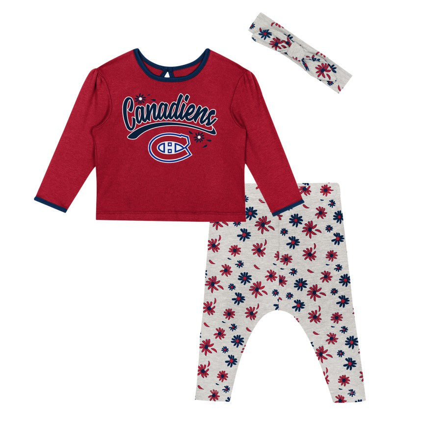 Ensemble pyjama Outerstuff Ice Queen des Canadiens de Montréal pour bébé, rouge de la LNH