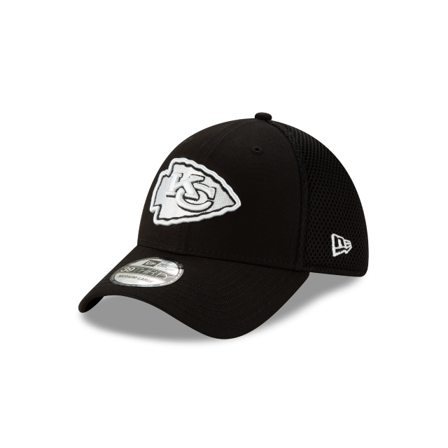 Kansas City Chiefs NFL New Era Men's Black/White 39Thirty Neo Stretch Fit Hat