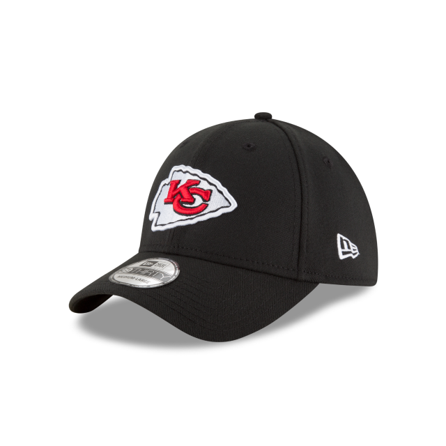 Kansas City Chiefs NFL New Era Men's Black 39Thirty Team Classic Stretch Fit Hat