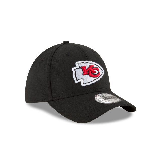 Kansas City Chiefs NFL New Era Men's Black 39Thirty Team Classic Stretch Fit Hat