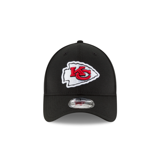 Kansas City Chiefs NFL New Era Men's Black 39Thirty Team Classic Stretch Fit Hat