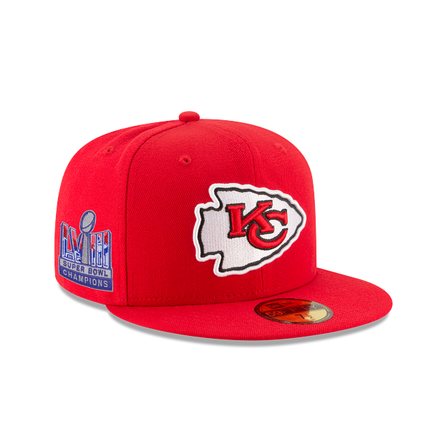 Casquette ajustée NFL New Era 59Fifty pour homme des Kansas City Chiefs 2023 Super Bowl Champions rouge