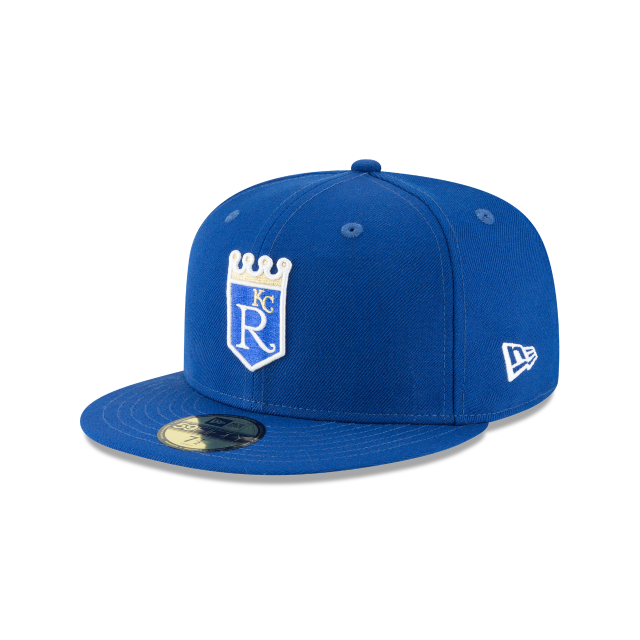 Casquette ajustée en laine MLB New Era Royal 59Fifty Cooperstown 1971 pour homme des Royals de Kansas City