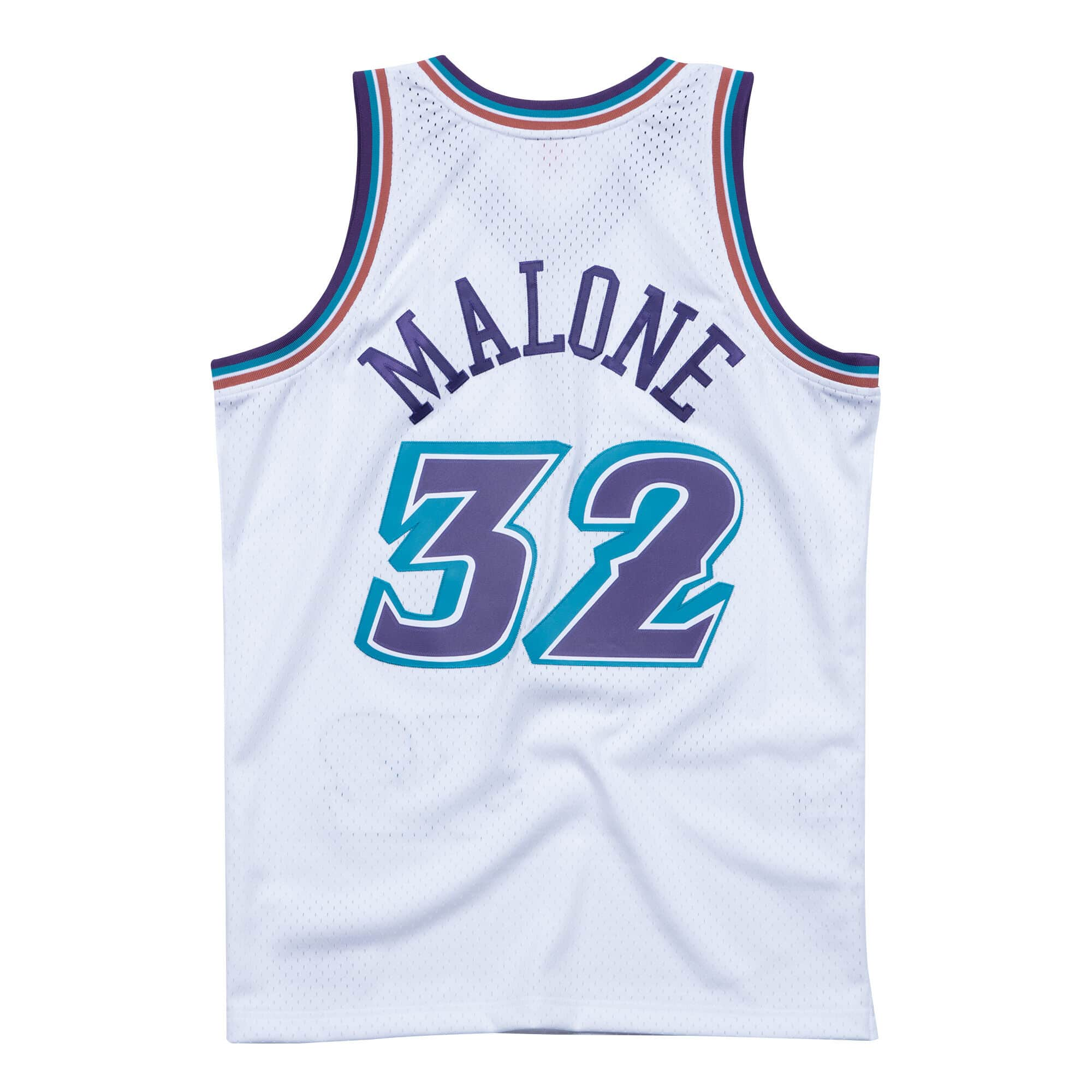 Karl Malone Utah Jazz NBA Mitchell & Ness Maillot Swingman Blanc 1996-97 Hardwood Classics pour Homme