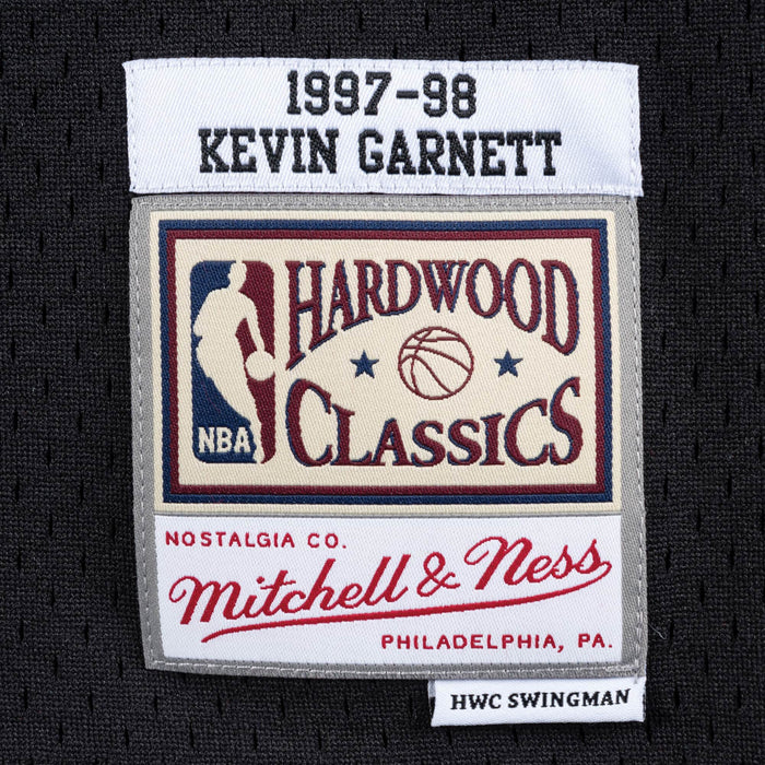 Kevin Garnett Minnesota Timberwolves NBA Mitchell & Ness Men's Black 1997-98 Hardwood Classics Swingman Jersey