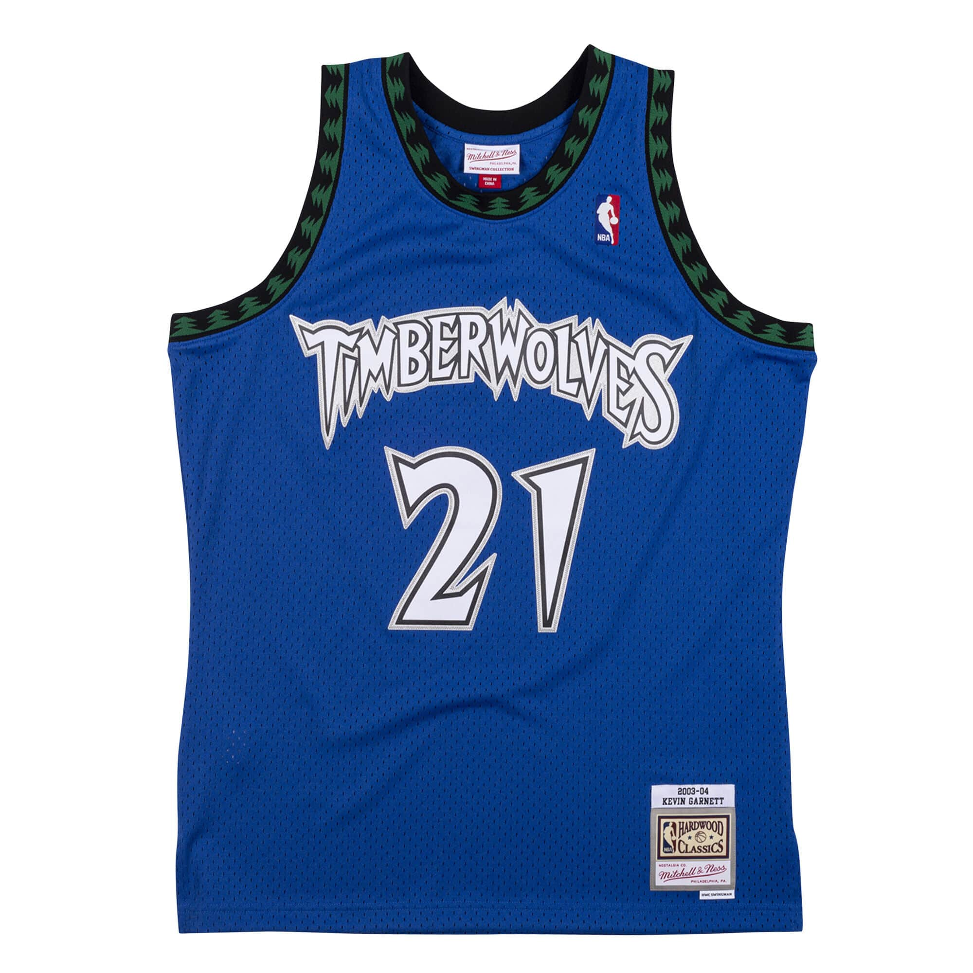 Kevin Garnett Minnesota Timberwolves NBA Mitchell & Ness Maillot Swingman Hardwood Classics Bleu Royal 2003-04 pour Homme