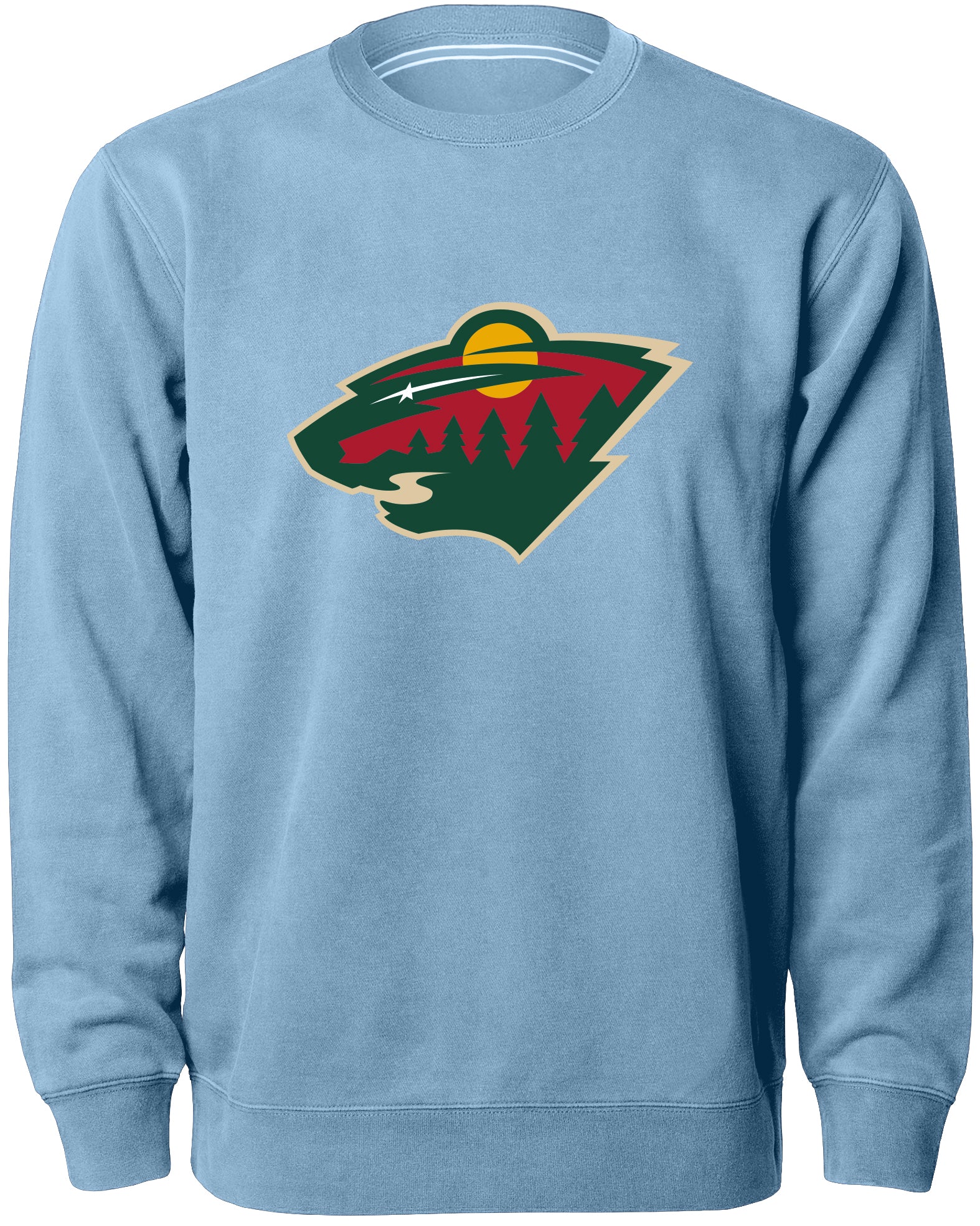 Chandail ras du cou Express à logo en sergé bleu clair Minnesota Wild NHL Bulletin pour hommes