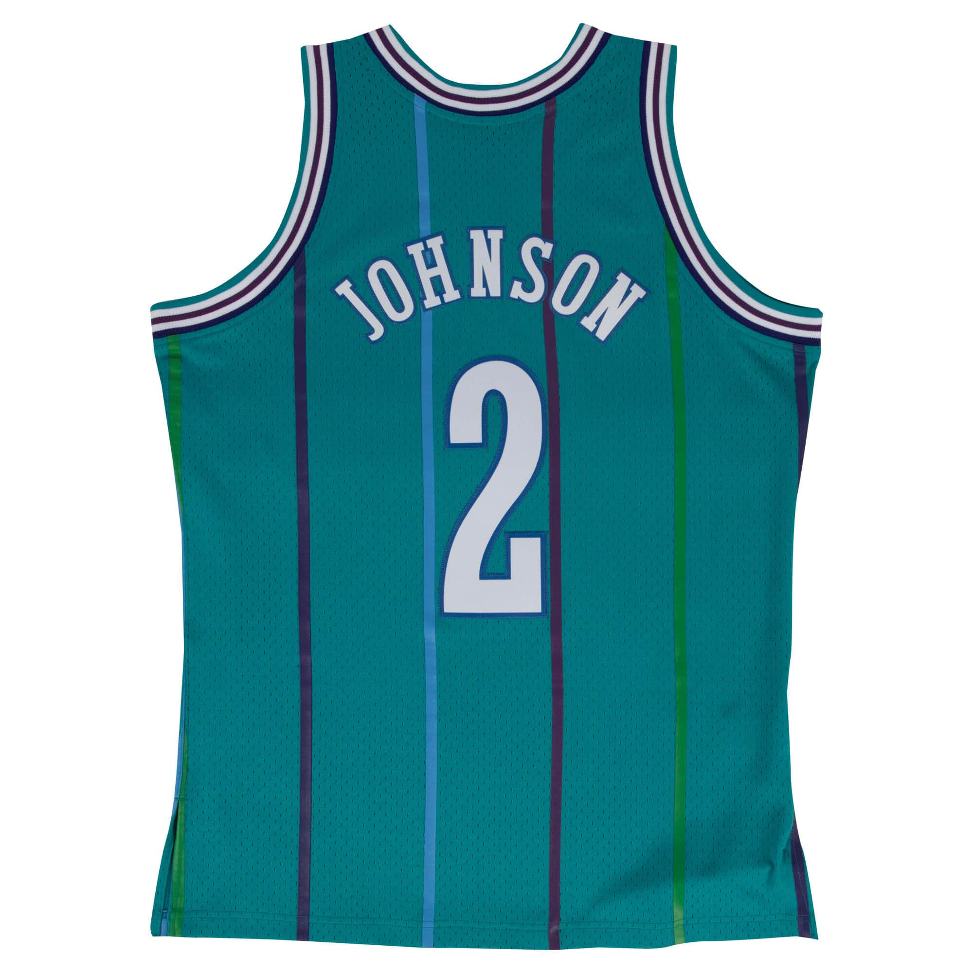 Larry Johnson Charlotte Hornets NBA Mitchell & Ness Men's Teal 1992-93 Hardwood Classics Swingman Jersey