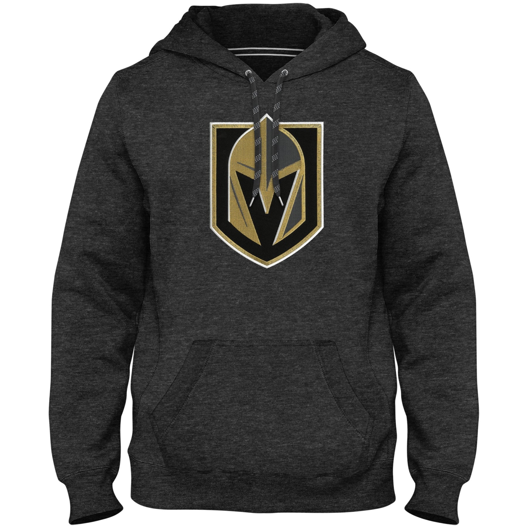 Sweat à capuche avec logo en sergé Charcoal Express NHL Bulletin des Golden Knights de Las Vegas pour hommes