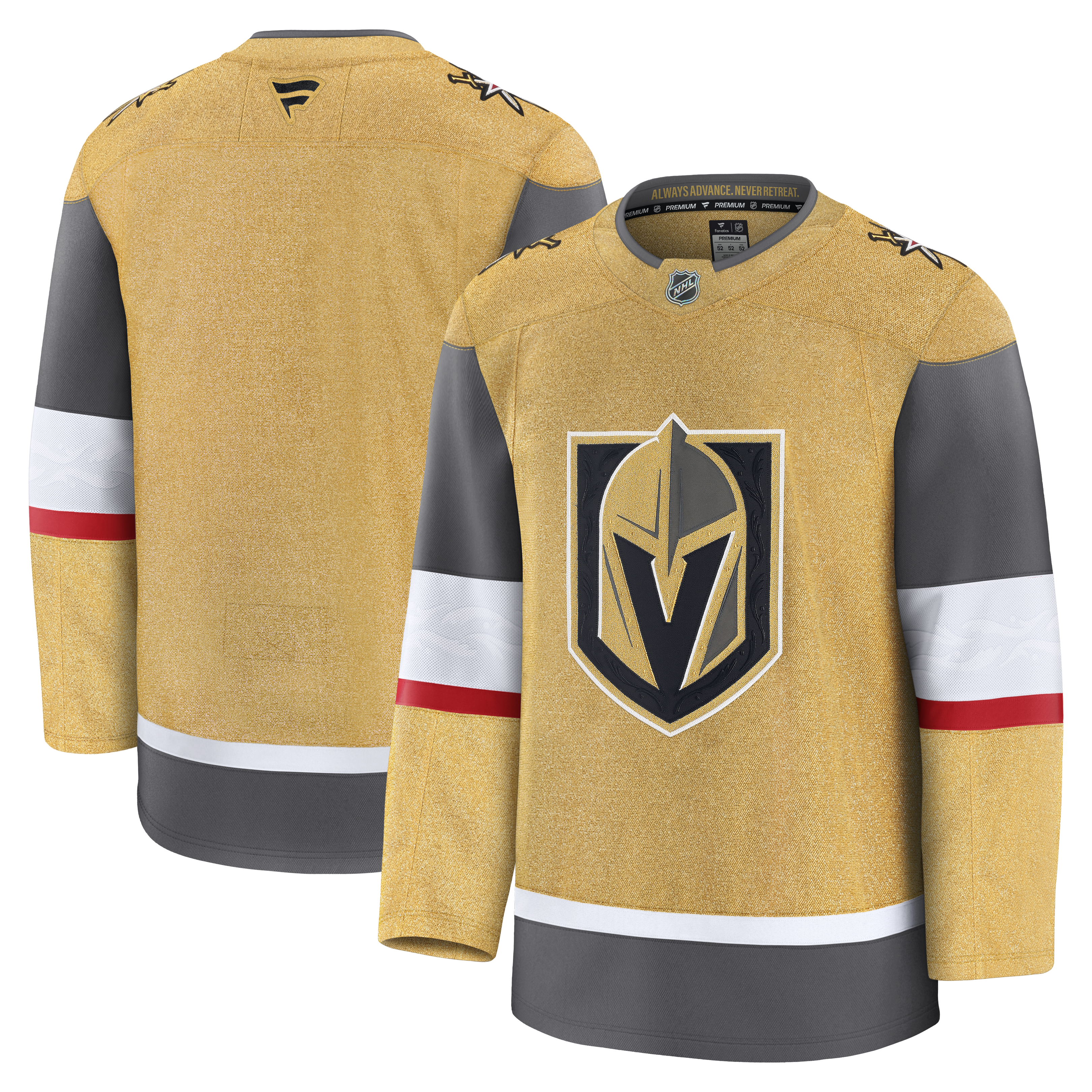 Las Vegas Golden Knights NHL Fanatics Branded Men's Gold Premium Jersey