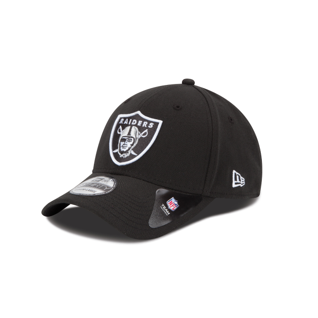 Las Vegas Raiders NFL New Era Men's Black 39Thirty Team Classic Stretch Fit Hat