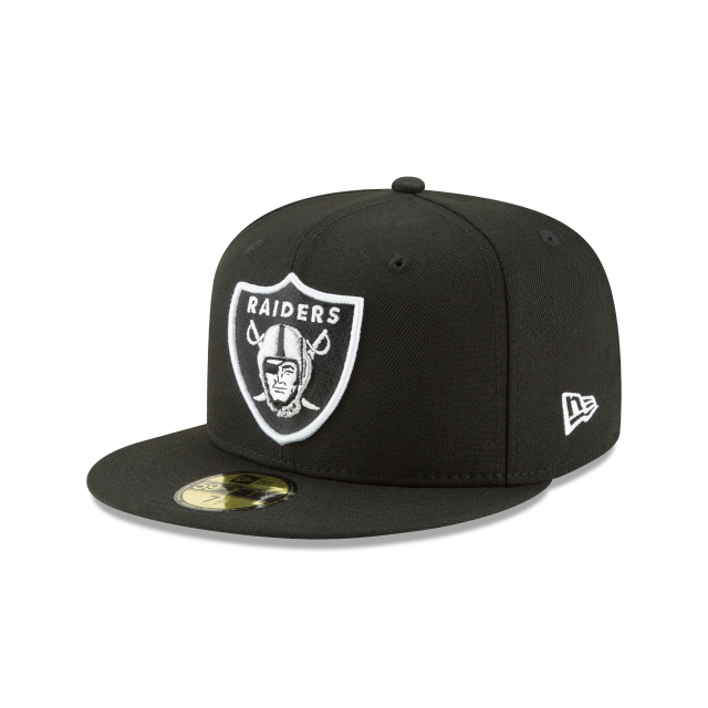 Las Vegas Raiders NFL New Era Men's Black 59Fifty Team Basic Fitted Hat