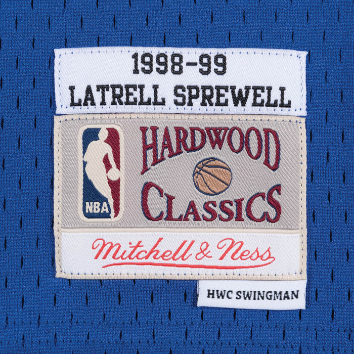 Latrell Sprewell New York Knicks NBA Mitchell & Ness Men's Royal Blue 1998-99 Hardwood Classics Swingman Jersey