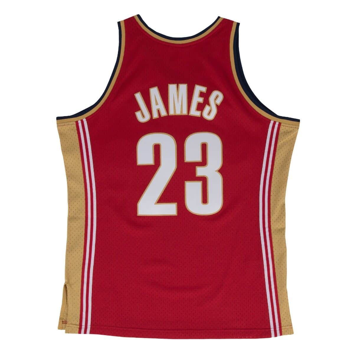 Lebron James Cleveland Cavaliers NBA Mitchell & Ness Men's Red 2003-04 Hardwood Classics Swingman Jersey