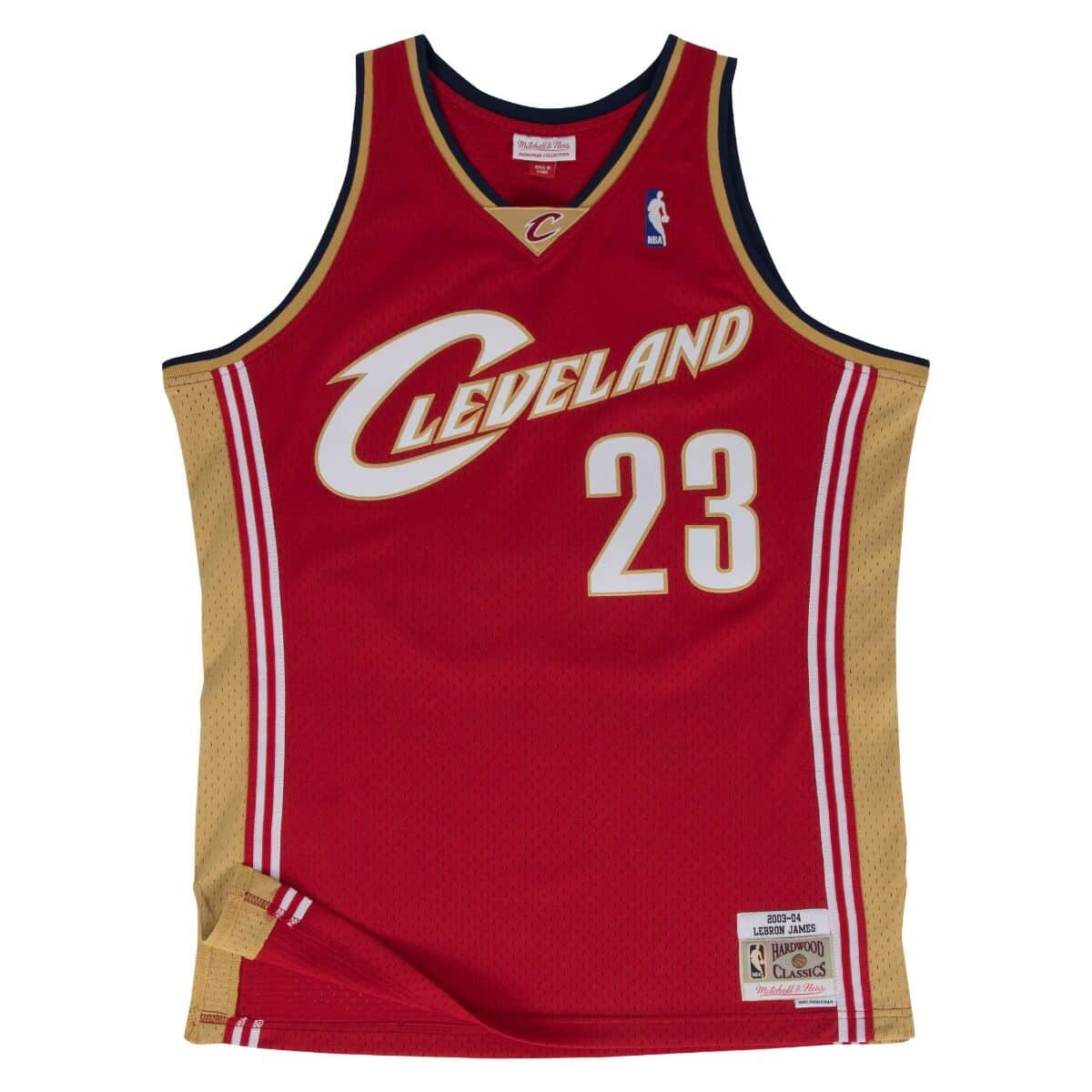 Lebron James Cleveland Cavaliers NBA Mitchell & Ness Maillot Swingman Hardwood Classics rouge 2003-04 pour homme