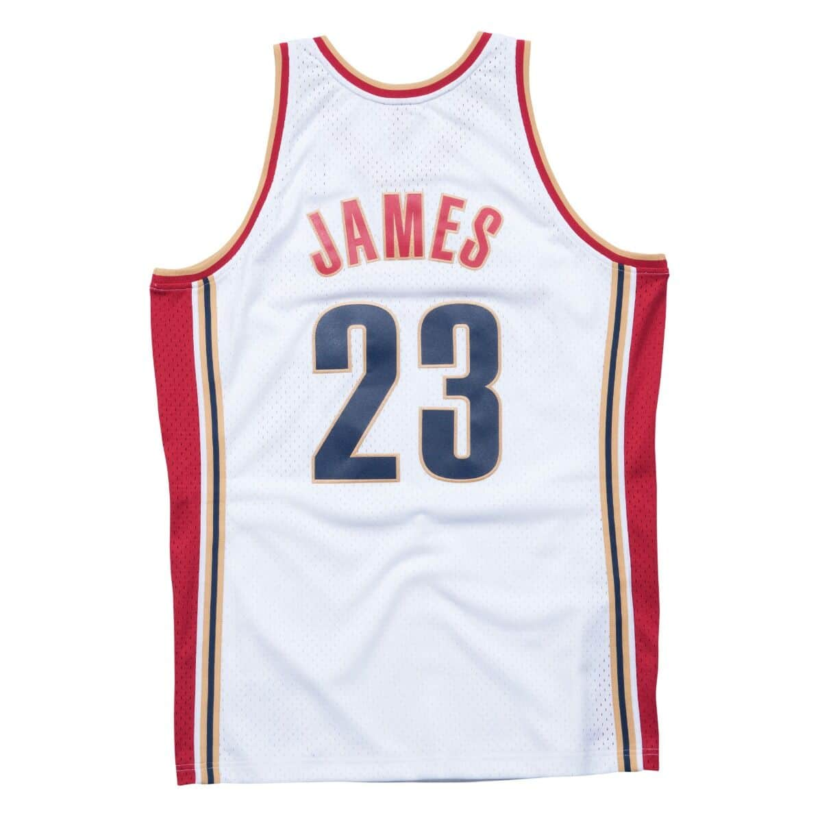 Lebron James Cleveland Cavaliers NBA Mitchell & Ness Maillot Swingman Hardwood Classics blanc 2003-04 pour homme