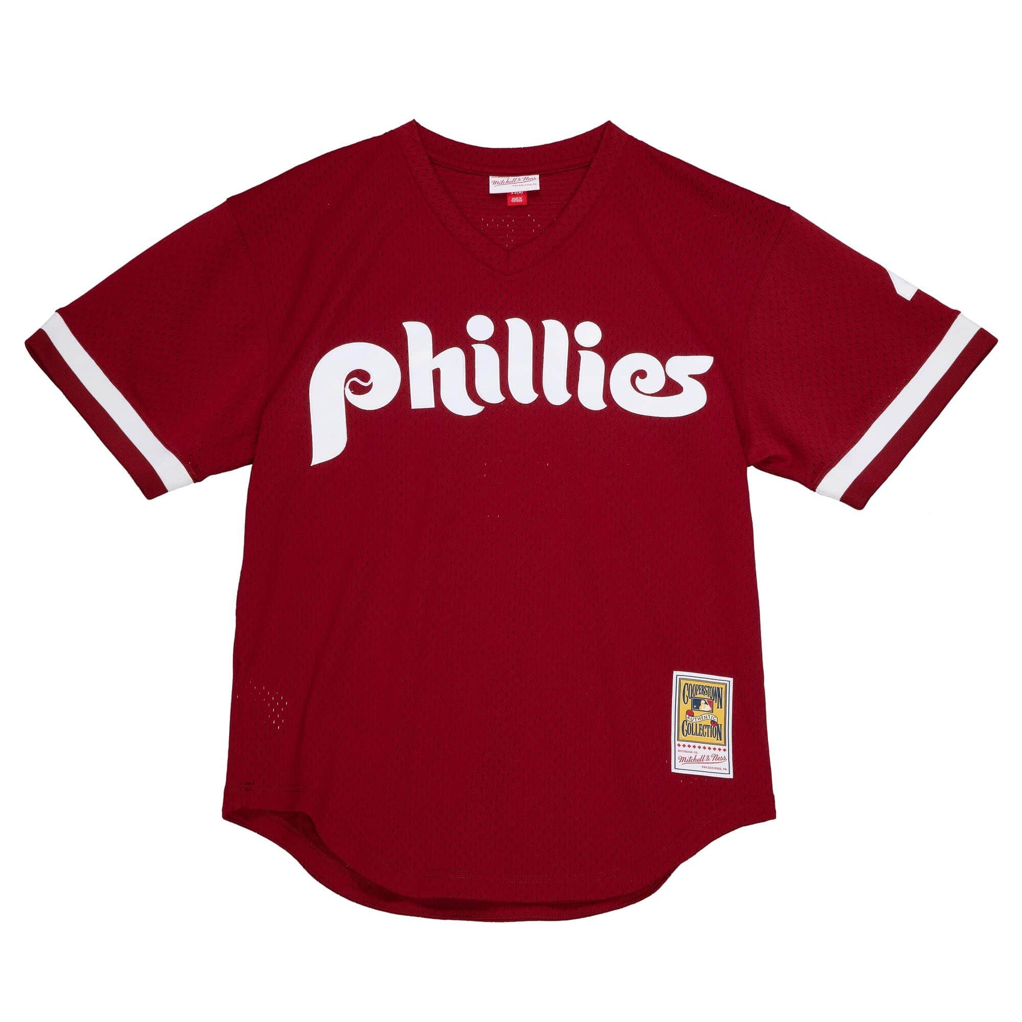 Lenny Dykstra Philadelphia Phillies MLB Mitchell & Ness Maillot à pull authentique bordeaux 1991 pour hommes