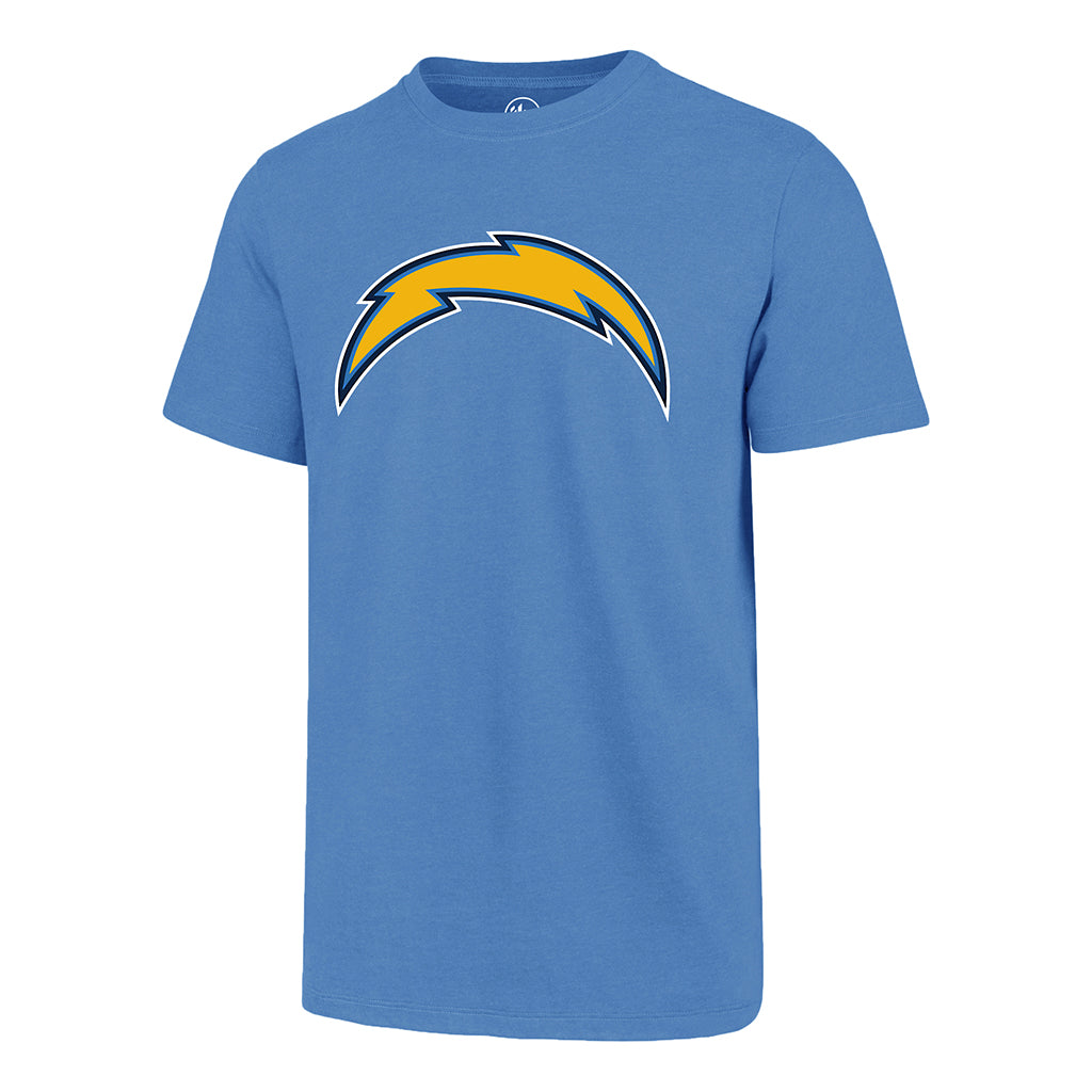 Los Angeles Chargers NFL 47 Brand T-shirt de fan bleu clair avec logo principal pour hommes