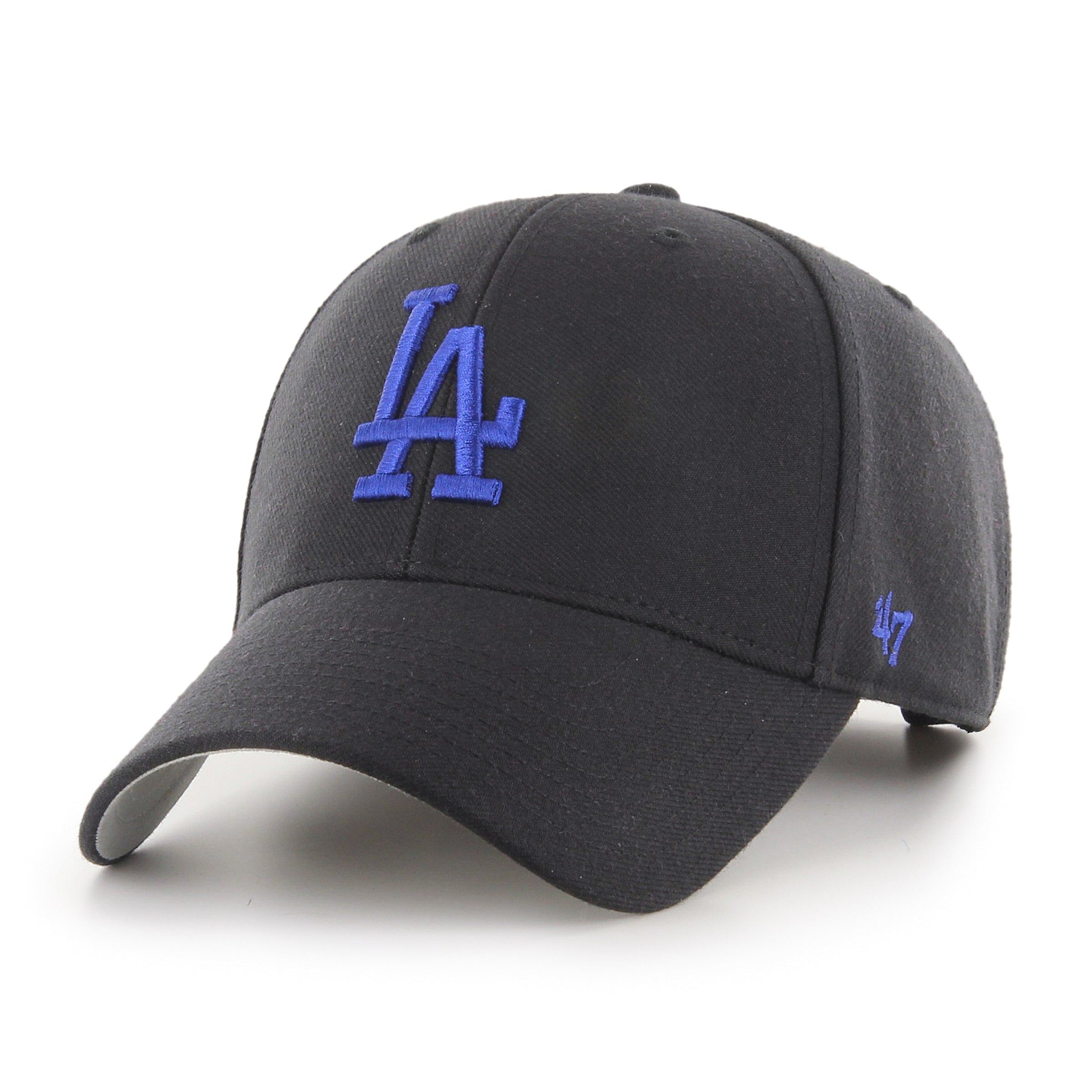 Los Angeles Dodgers MLB 47 Brand Casquette réglable noire MVP pour hommes