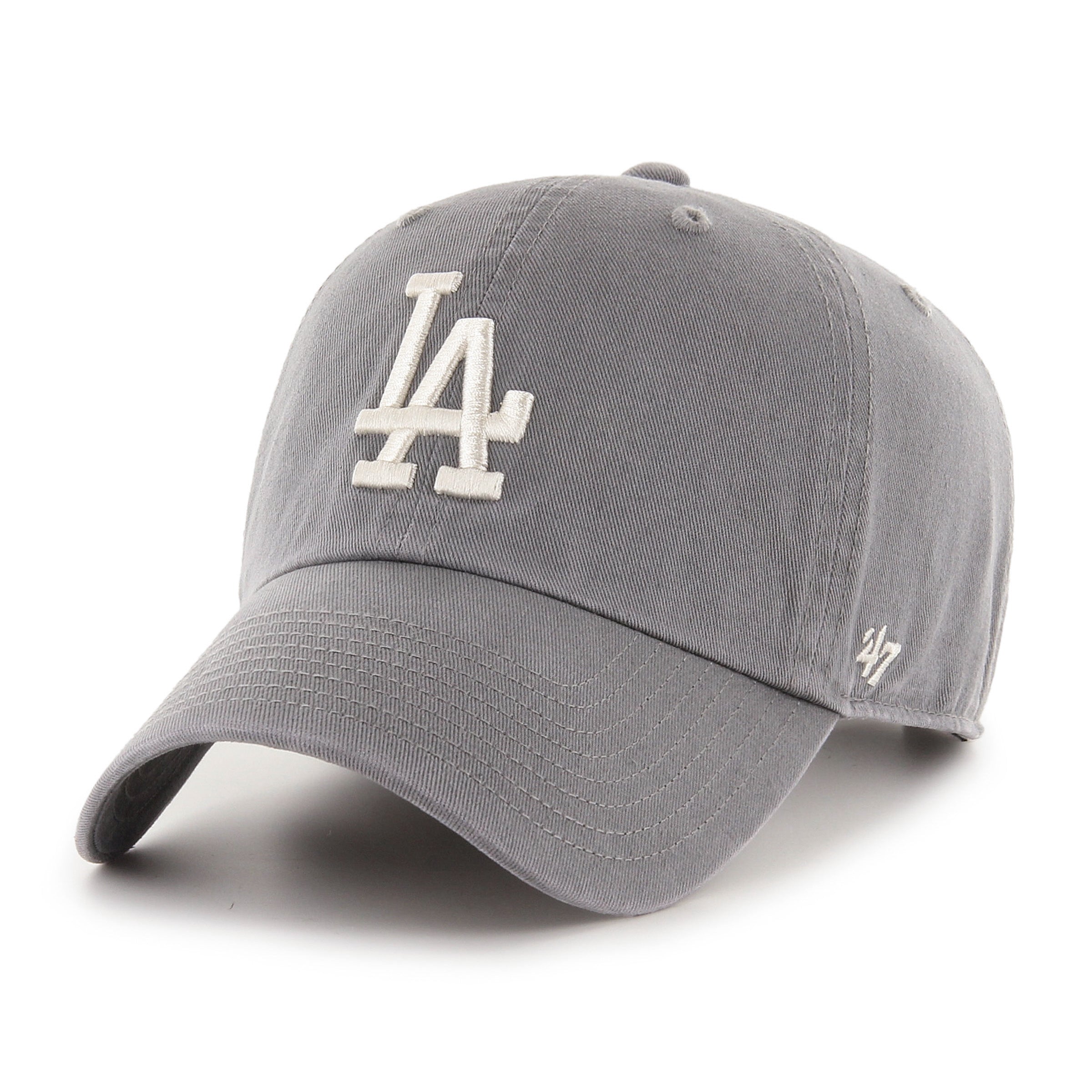 Los Angeles Dodgers MLB 47 Brand Casquette réglable gris foncé Clean Up pour hommes