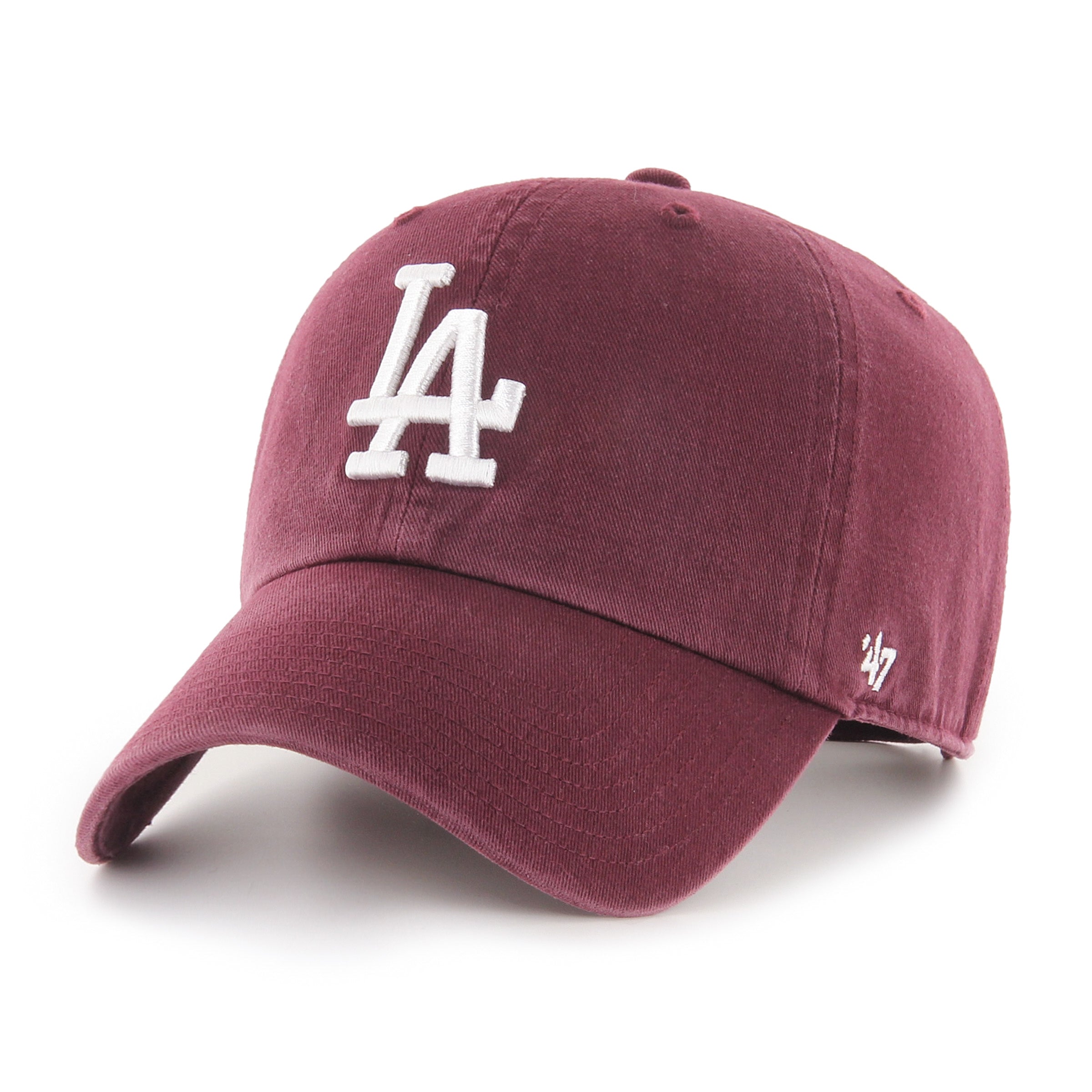 Los Angeles Dodgers MLB 47 Brand Men's Dark Maroon Clean Up Adjustable Hat