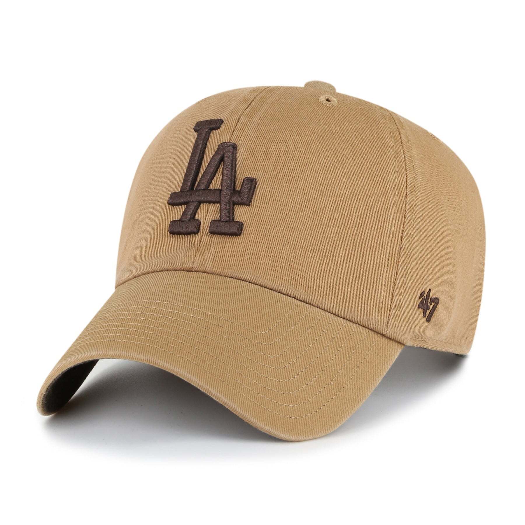 Los Angeles Dodgers MLB 47 Brand Casquette réglable Dune Chocolate Clean Up pour hommes