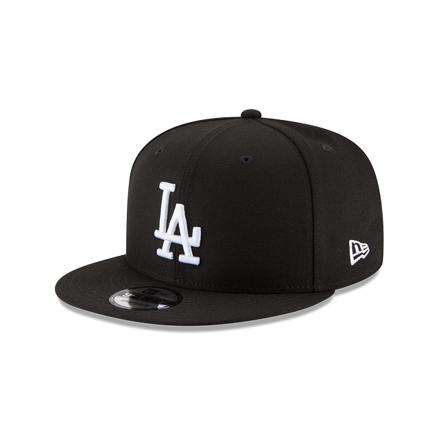 Los Angeles Dodgers MLB New Era Men's Black White 9Fifty Basic Snapback