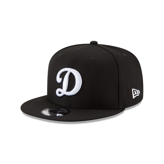 Los Angeles Dodgers MLB New Era Men's Black White D Logo 9Fifty Basic Snapback