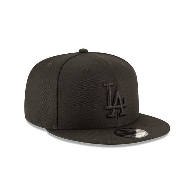 Los Angeles Dodgers MLB New Era pour hommes, noir sur noir 9Fifty Basic Snapback