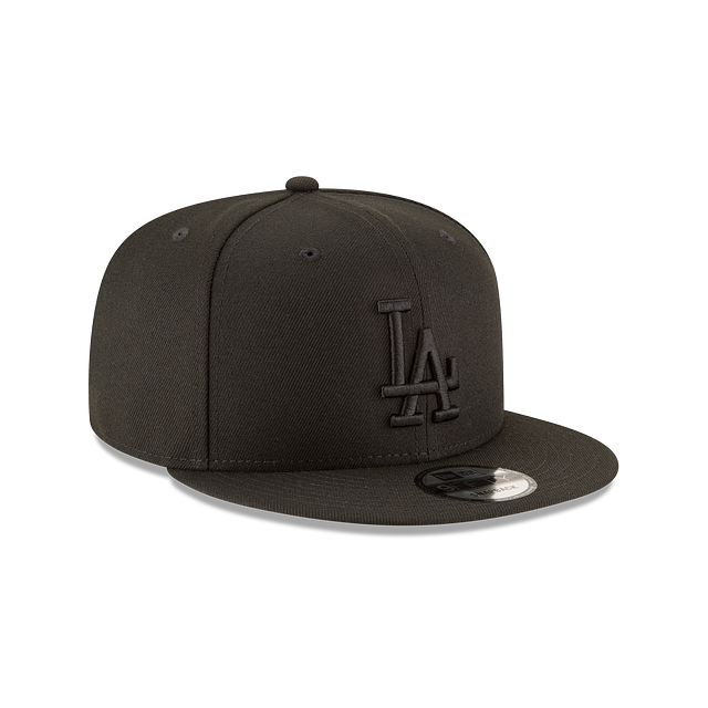 Los Angeles Dodgers MLB New Era Men's Black on Black 9Fifty Basic Snapback