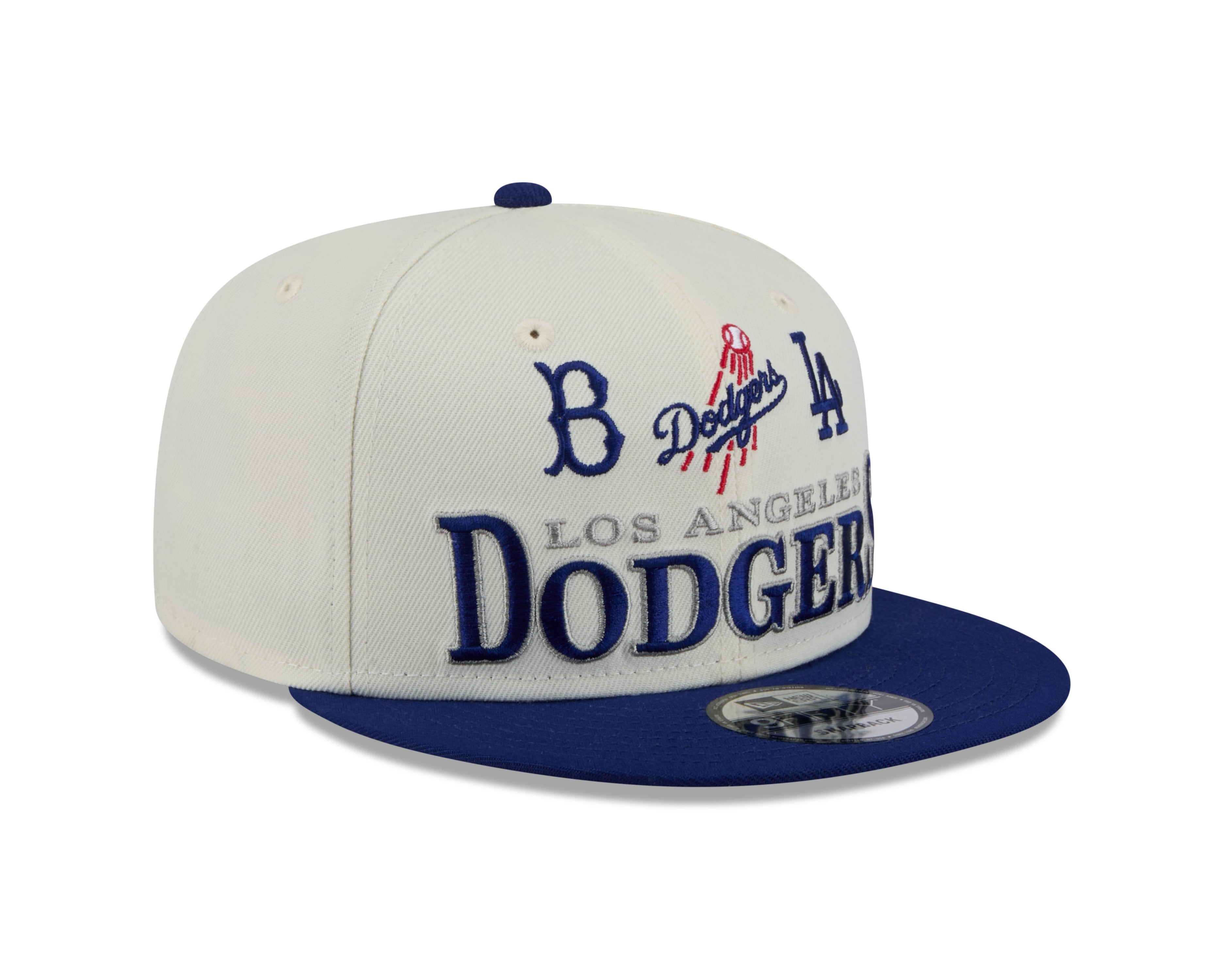 Los Angeles Dodgers MLB New Era Men's Cream/Navy 9Fifty Two Tone Archive Snapback