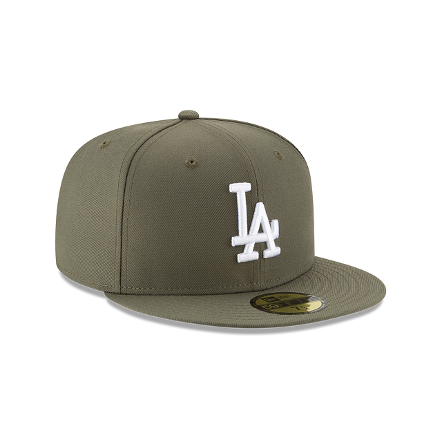 Casquette ajustée de base olive 59Fifty MLB New Era des Dodgers de Los Angeles pour hommes