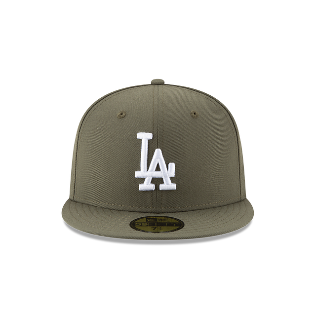 Casquette ajustée de base olive 59Fifty MLB New Era des Dodgers de Los Angeles pour hommes